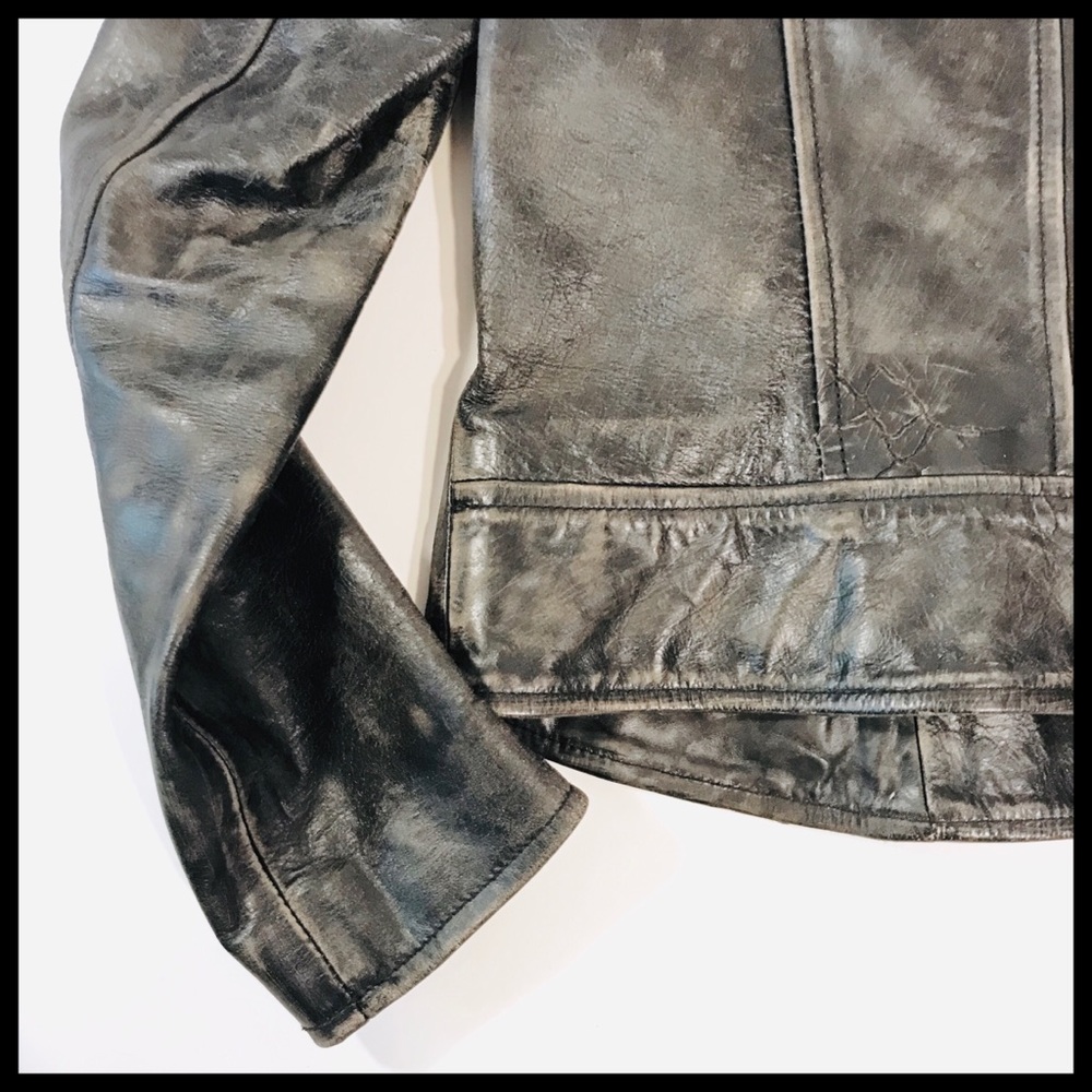 ALL SAINTS Leather Motorcycle Jacket! - Picture 7 of 8